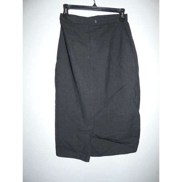 Wool Pencil skirt with pockets, Black, Women's Size 8 - Picture 1 of 9